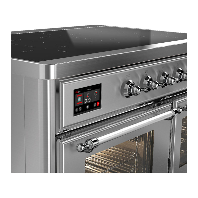 Majestic III Series 40 Inch Induction Range with 6 Induction Elements in Stainless Steel (Brass Trim), Stainless Steel