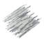 Waterfall Linear Glass And Metal Mosaic Tile-61209337