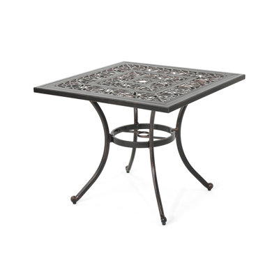 Outdoor Square Cast Aluminum Dining Table (Only Tables, No Chairs)