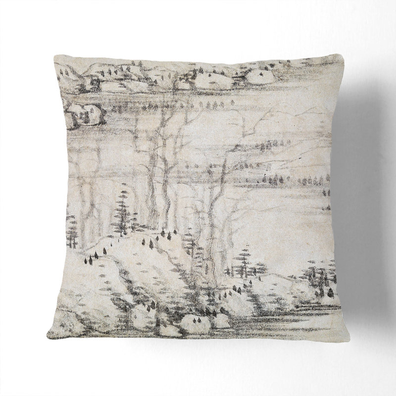 Abstract Square Cushion, 55cm H x 55cm W x 20cm D, Black