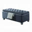 Banc en tissu gris Rebekah avec rangement