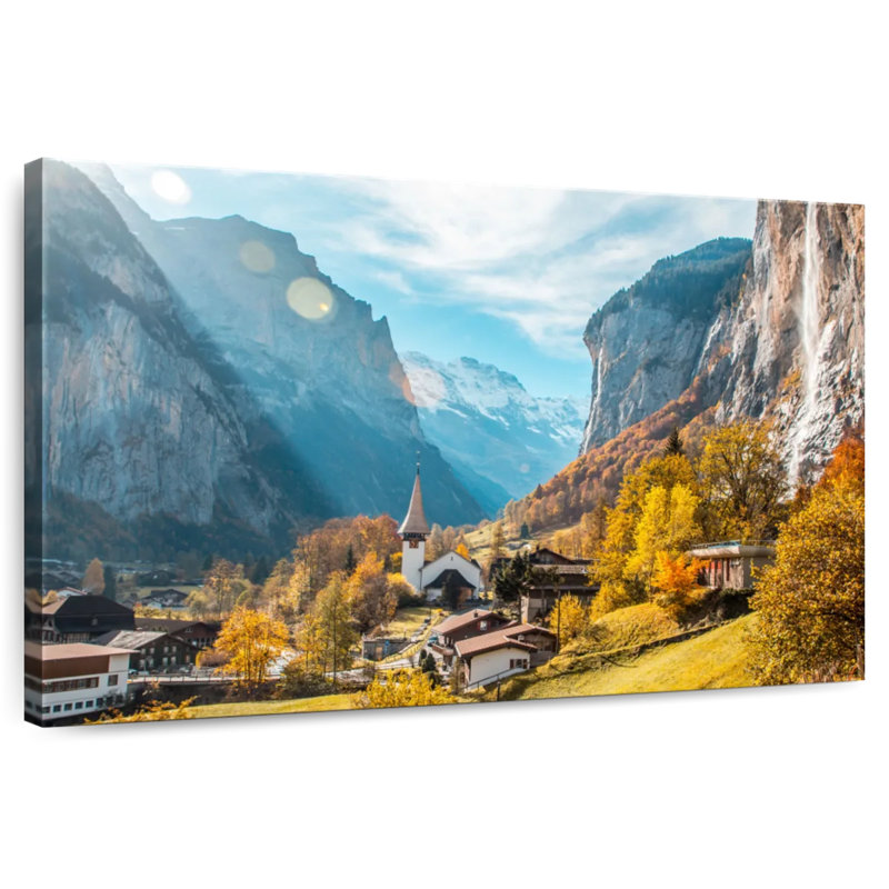 Alvord Lauterbrunnen en automne, H 20 po x l 30 po