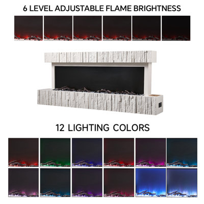 Brayden Studio 120 cm W Electric Fireplace
