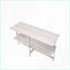 Table basse contemporaine en chêne blanc avec structure en métal chromé, stable et amp; Polyvalent pour le salon