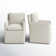 Alayaa Performance Upholstered Armchair with Casters