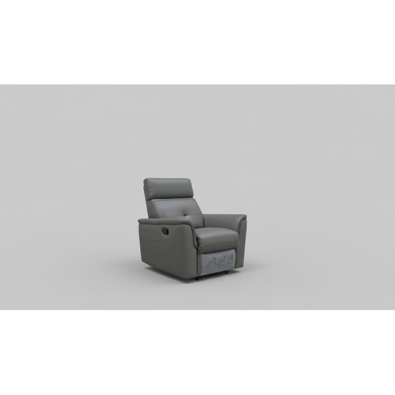 Fauteuil inclinable moderne gris foncé.