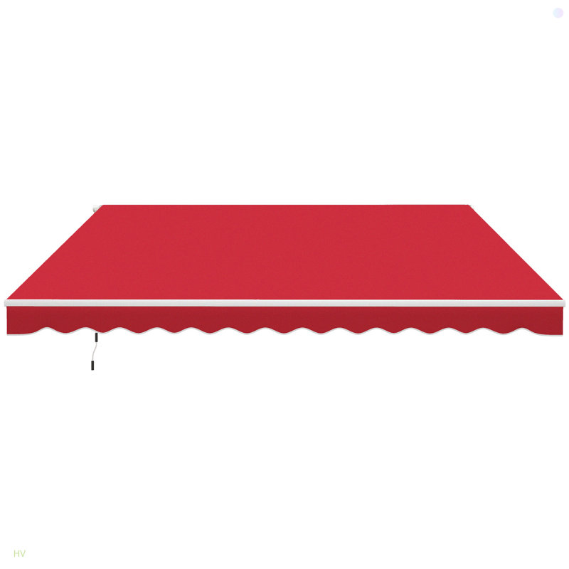 Auvent de patio rétractable avec abat-jour avec poignée à manivelle, tissu résistant à l'eau et aux rayons UV 280G / m² et cadre en aluminium pour terrasse, balcon, cour