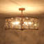 Lustre tambour en bronze 6 lumières Phillipston
