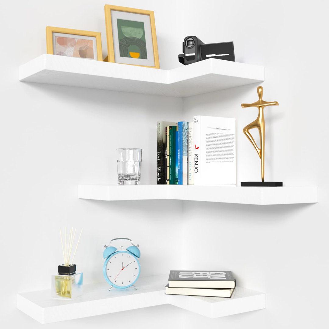 Corner Shelves Wall Mounted Set of 3 Latitude Run® 