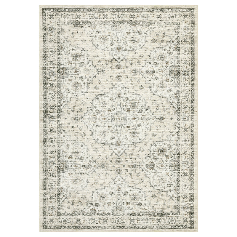 Rectangle Vintage Look Synthetic Area Rug, Rectangle 200cm x 290cm