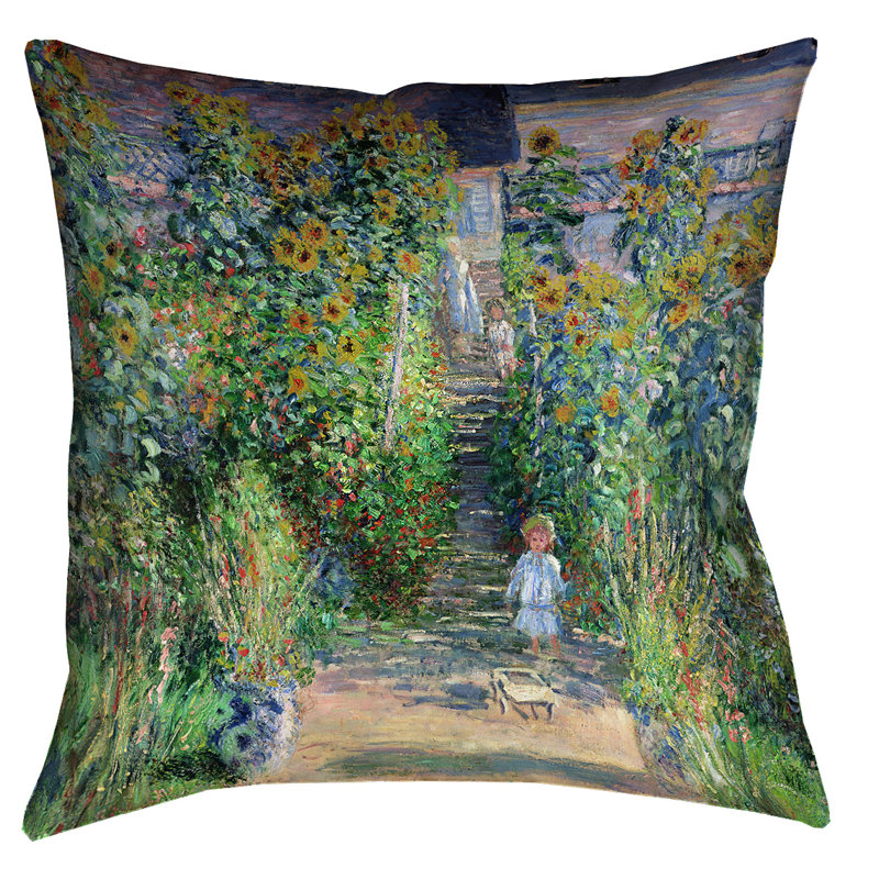 Coussin Cuckoo and Azaleas, 18 po x 18 po