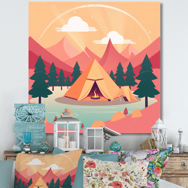 Nature's Camp sur toile, Toile tendue, H 24 po x l 24 po x P 1 po