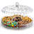 Snack Serving Tray, 12" Appetizer Tray with Lid
