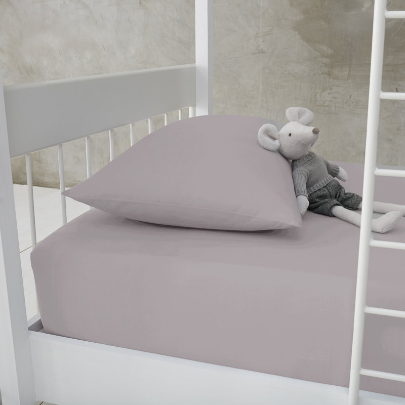 Diamond Fitted Sheet, Grey, Single