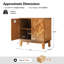 Armoires Mid-Century modernes de 30 po de largeur avec tablettes réglables et portes magnétiques à pousser-1366895737