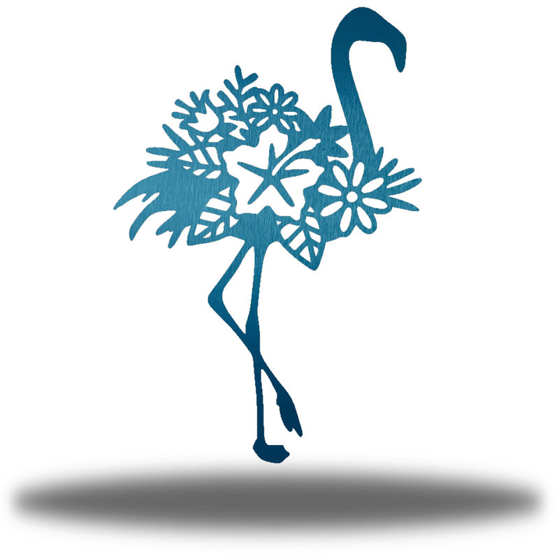 Décoration murale Kempas, H 12 po x l 8 po x P 0,01 po, Bleu sarcelle