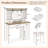 Farmhouse Vanity Desk With Sliding Mirror Makeup Vanity Table With 3 Lighting Modes