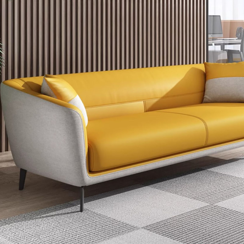 Simple fashion colour matching design sofa, Yellow/Off-White