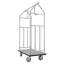 Chariot à bagages d'hôtel en acier inoxydable brossé 800 lb