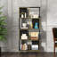 Bibliothèque pour 4 petits espaces - Style industriel rustique avec noir et or, et design décoratif, choix de rangement fonctionnel