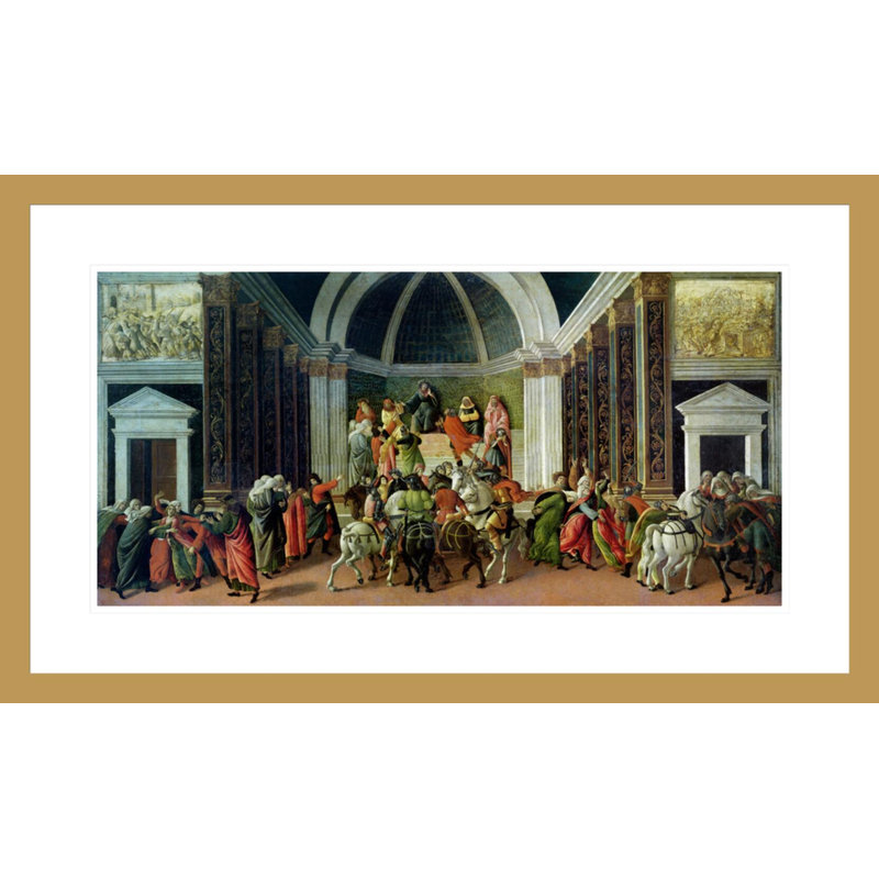 «The Story of Virginia» par Sandro Botticelli - Estampe numérique encadrée, H 17,74 po x l 29,5 po