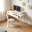 Bureau blanc en bois massif de genévrier
