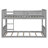 Twin Over Twin Bunk Bed With Ladder & Full Guardrail Safety-985020960