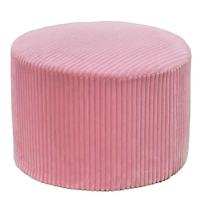 Corduroy Upholstery Full Compressed Ottoman
