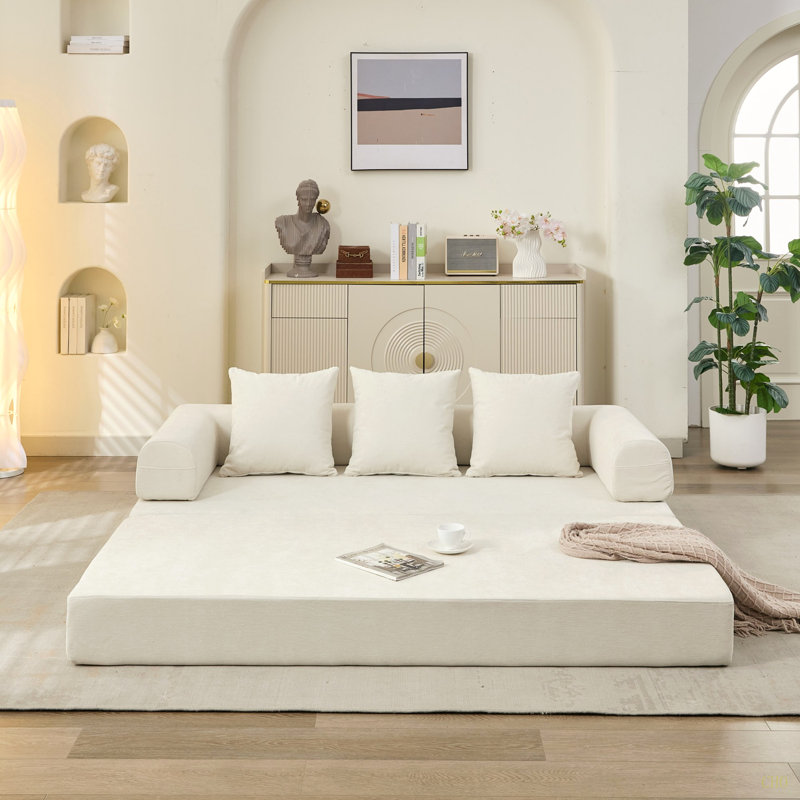 Canapé-lit pliant confortable Comfy, Beige