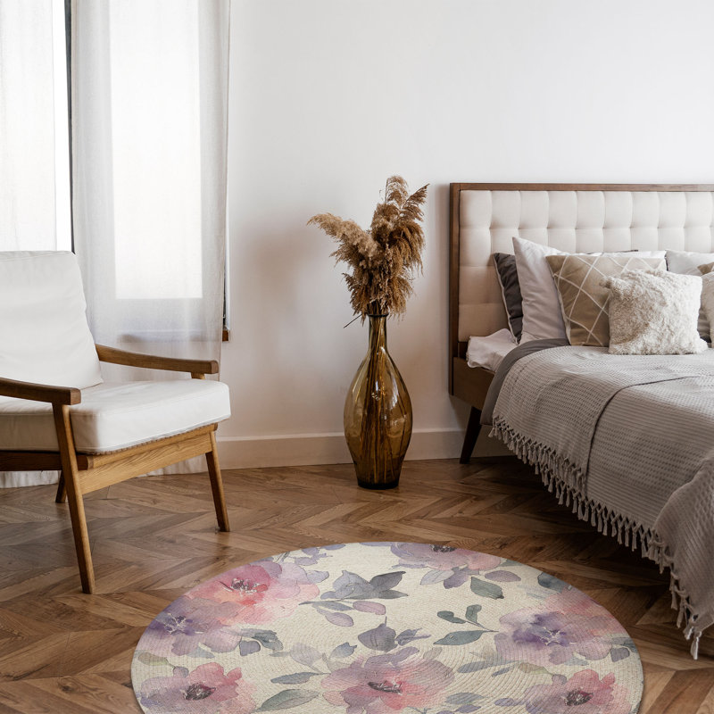Tapis tressé Petal Trails, Rond 5 pi