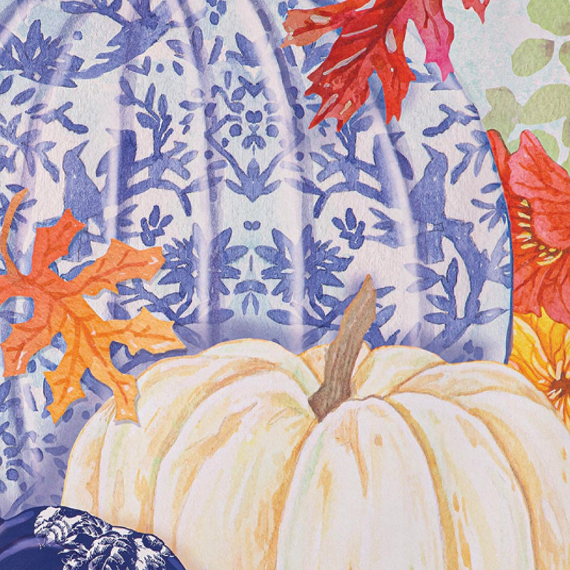 Changing Seasons Pumpkins Suede House Flag