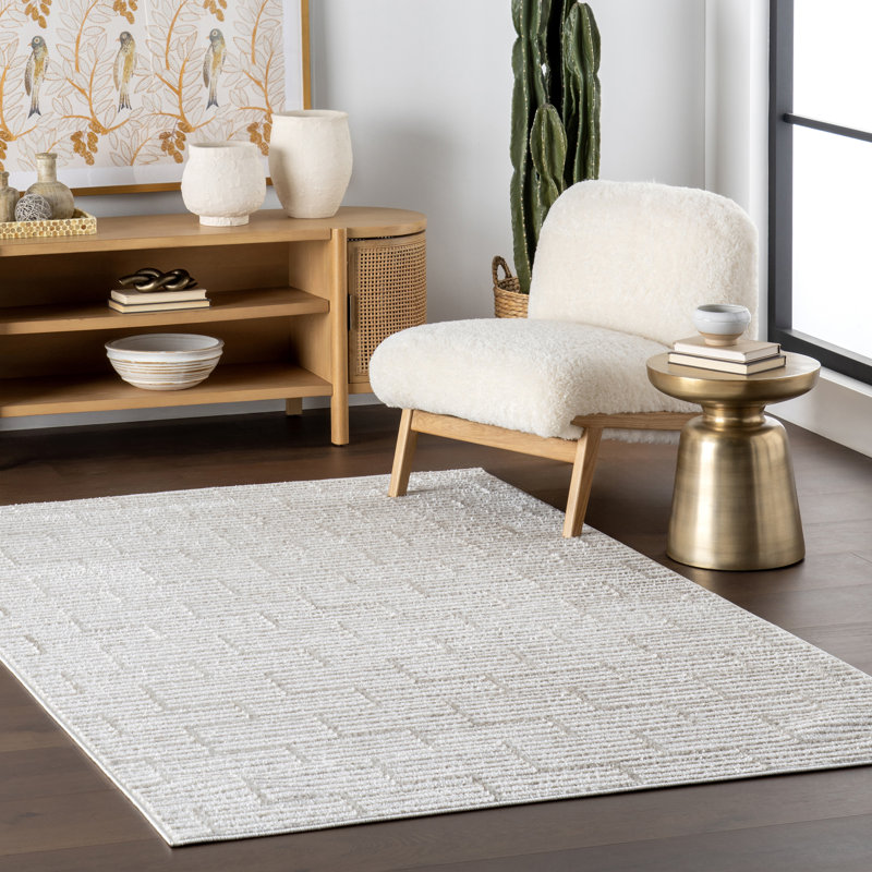  Xanthe Geometric Area Rug, Rectangle 4' x 6'