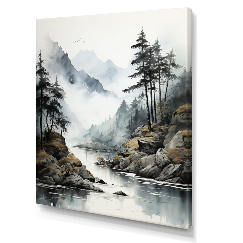 Herzl Alaska Misty Fjords I - impression, H 32 po x l 16 po x P 1 po, Toile tendue
