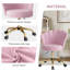 Fauteuil de coiffeuse pivotant en velours moderne à hauteur ajustable avec base dorée et roulettes Modern-123032008