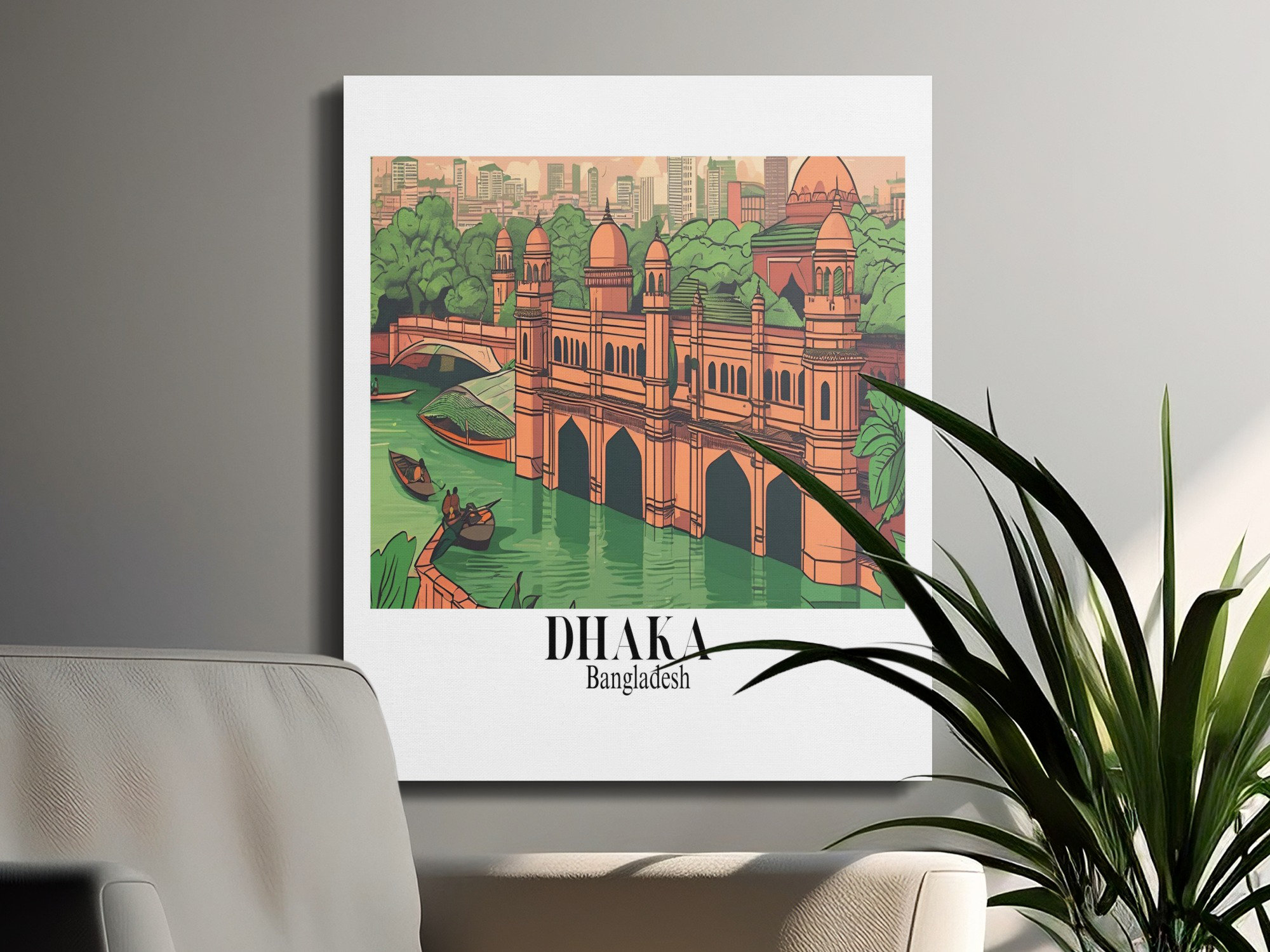 Lark Manor Dhaka Bangladesh Canvas Wall Art, Gallery Wrapped, Modern ...