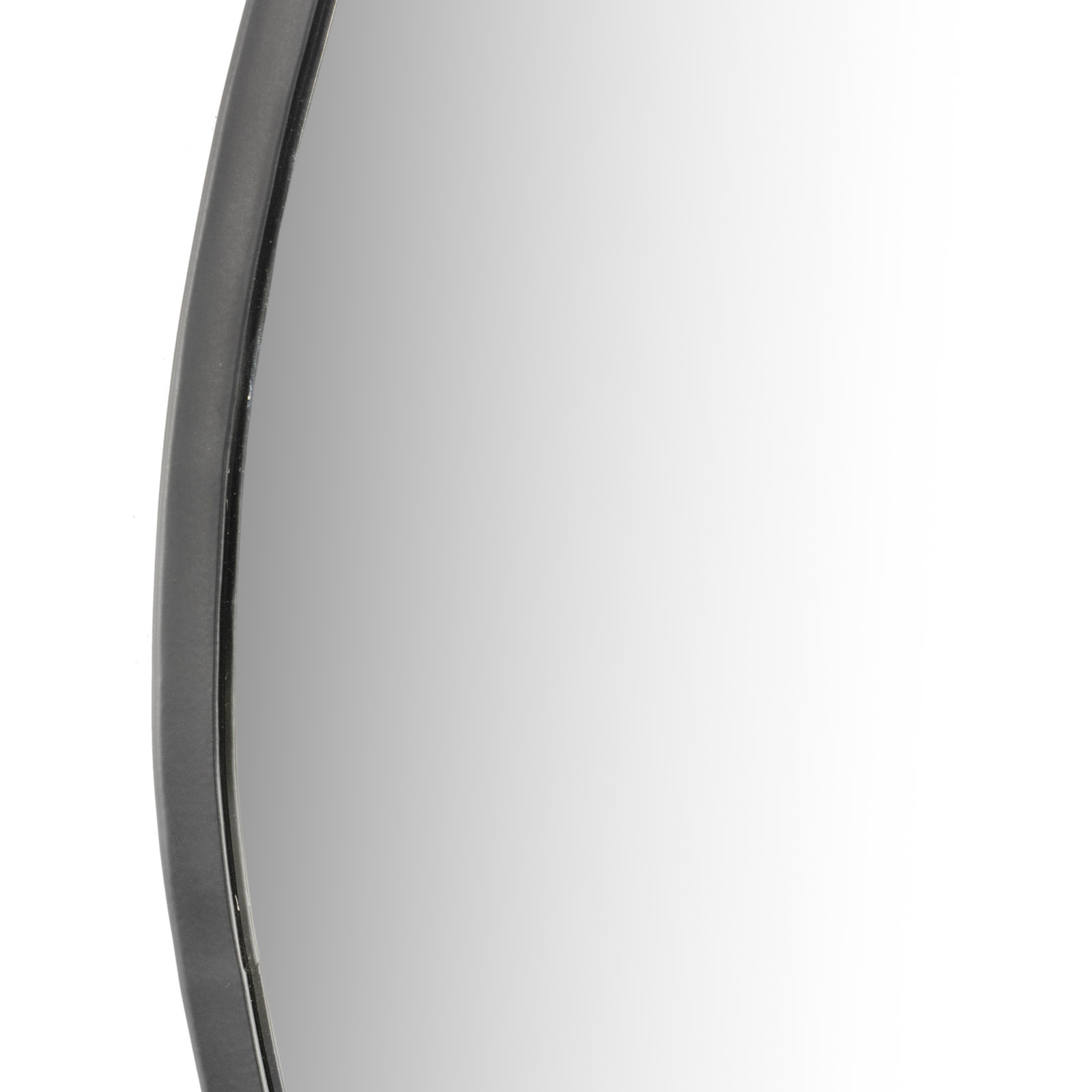 Nils Metal Flat Wall Mirror, Matte Black