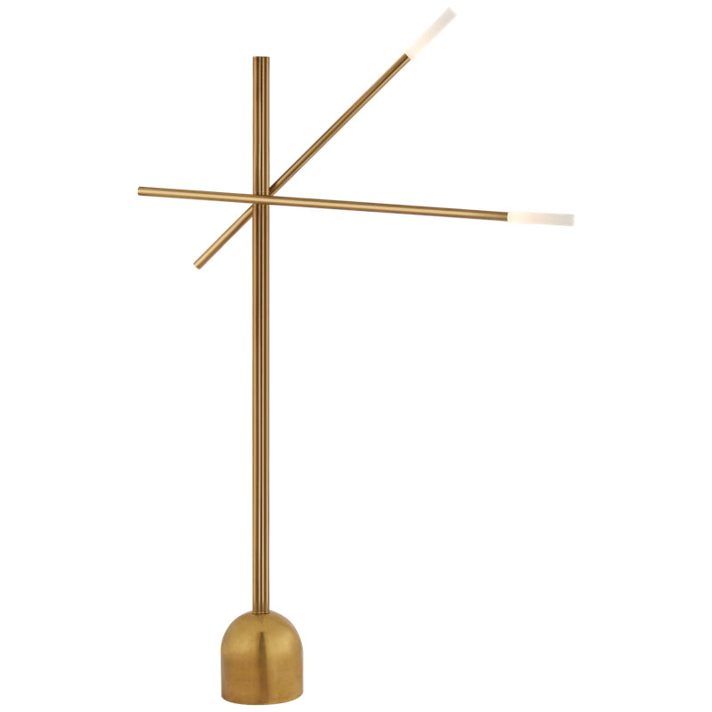 Rousseau LED Tree Floor Lamp, Antique-Burnished Brass