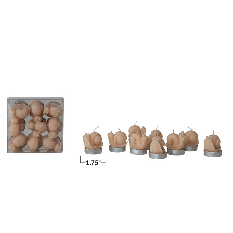 Bougies chauffe-plat non parfumées en boîte, Brun