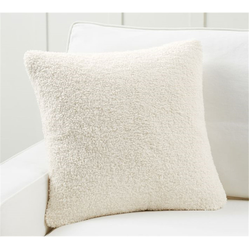  Set of 2 Corduroy Throw Pillow Covers and Inserts– 18"x18" Decorative Throw Pillow Full Set, 18" H x 18" W, White