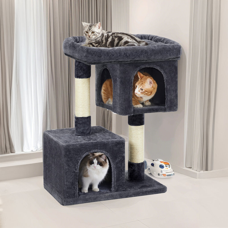 Arbre à chat Franjo, H 33,1 po x l 27,6 po x P 18,5 po, Gris