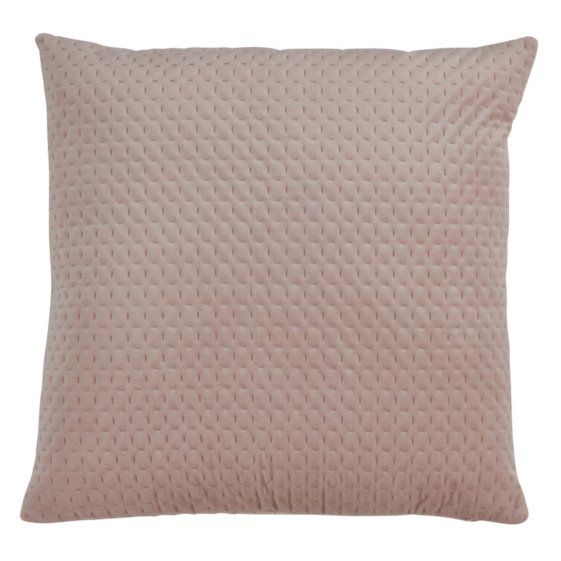 Velvet Square Pillow Cover & Insert, Blush, 22" x 22"