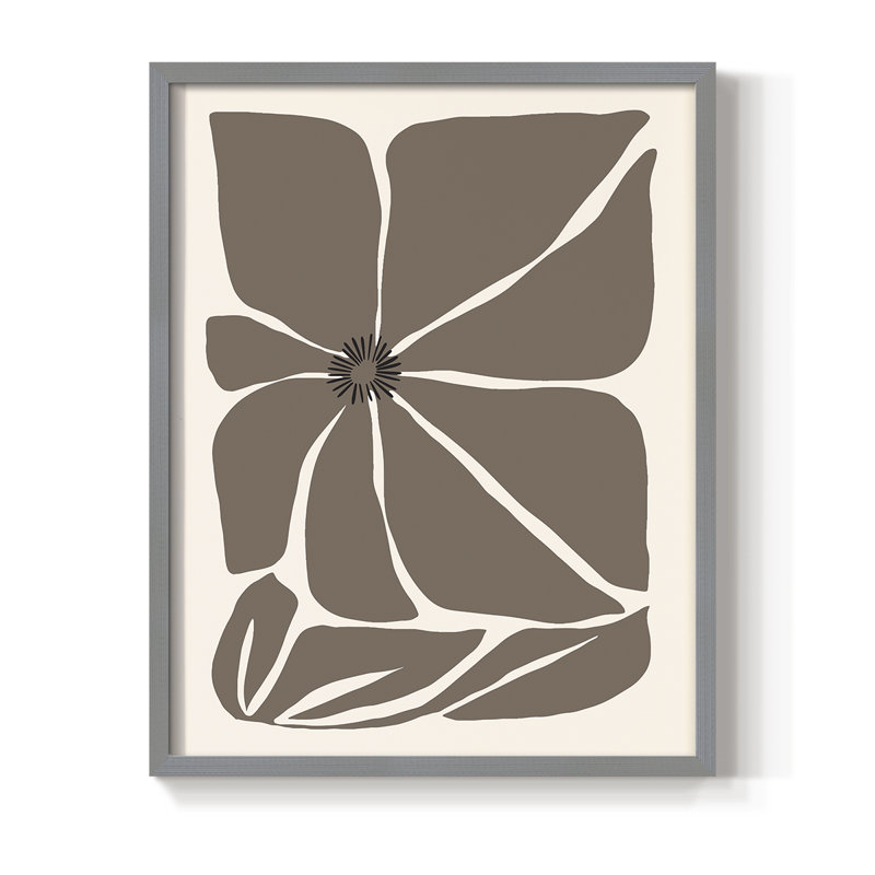 Matisse CC XXXV, reproduction d'art encadrée - bois massif, H 11 po x l 9 po, Gris