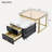 Datca Glass Top 2 - Drawer Nesting Tables-1241747274