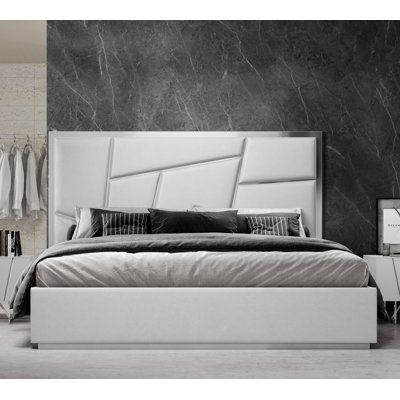 Clintock Vegan Leather Platform Bed