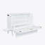 Lit escamotable avec port USB et tablettes amovibles de chaque côté, lit escamotable en pin massif pour bureau personnel, chambre d'amis-108780395-108780393