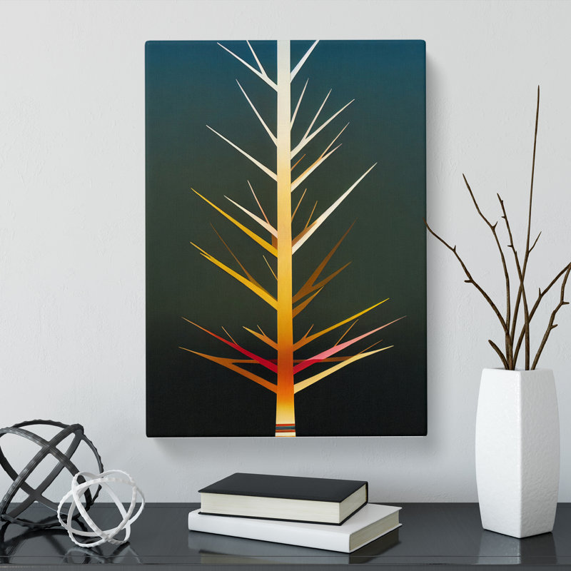 Rencher Pine Tree Abstract - Wrapped Canvas, 50cm H x 35cm W x 3cm D