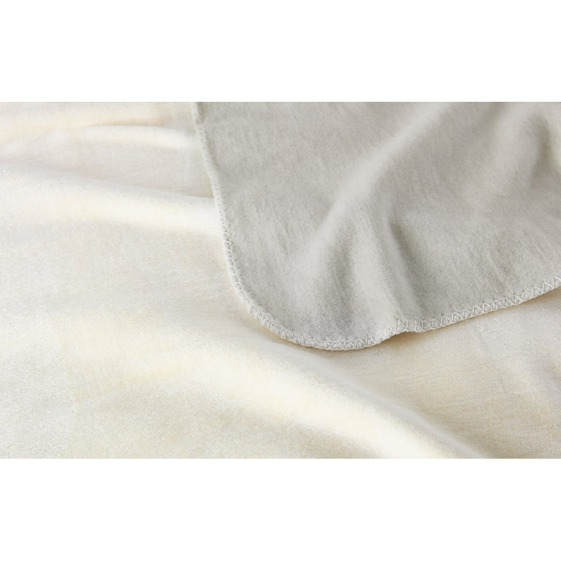 Alta Reversible Cotton Blanket, Queen, Pearl / Flint