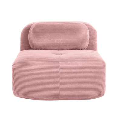 Pink Corduroy Corner , &, With Pillows, Smooth - Lined , Multi Angle , 32d Sponge, Extended Footrest For Fatigue Reduction & Curved Ergonomic Design, High Resilience Widened Relaxation