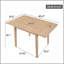 Table de salle à manger extensible de 29 à 45 po pour 4 personnes, table de cuisine pliante avec pieds en bois d'hévéa, table de salle à manger peu encombrante pour le salon, la cuisine, la salle à manger et le petit espace (table seulement)-1140499350