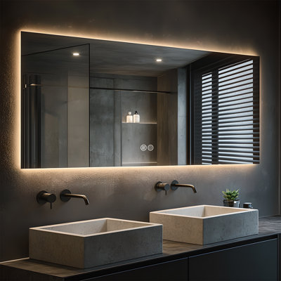 Lunara UL Certified Frameless Backlit LED Bathroom Vanity Mirror , Anti Fog Temper Glass 3 Year Warranty